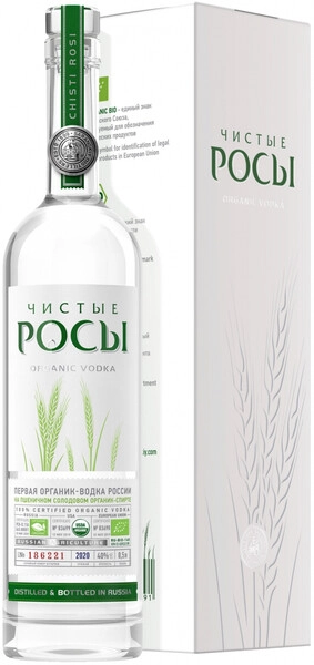 Водка Чистые Росы, в подарочной коробке, 0.5 л