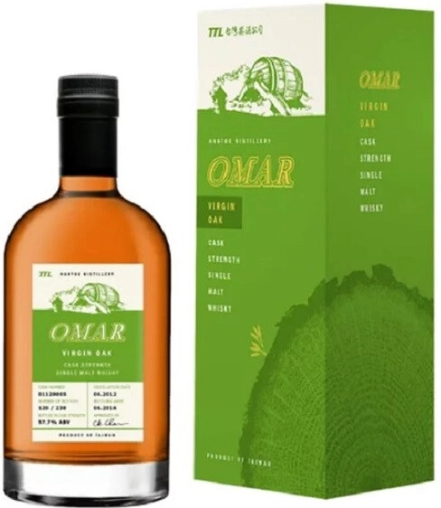 Виски Omar Cask Strength Single Malt Virgin Oak, gift box, 0.7 л