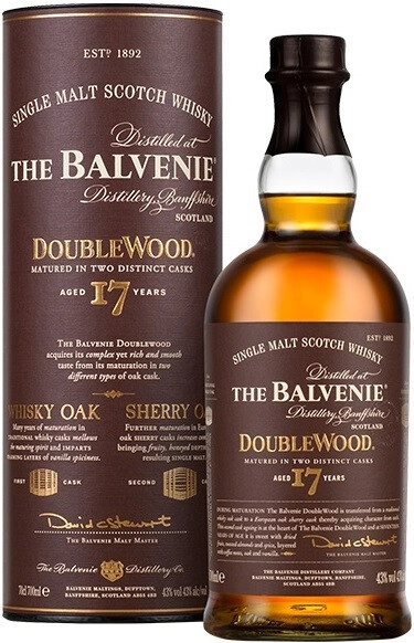 Виски Balvenie Doublewood 17 Years Old, in tube, 0.7 л