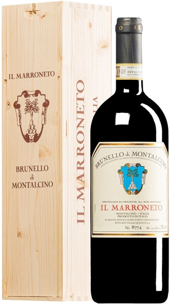 Вино Il Marroneto, Brunello di Montalcino DOCG, 2019, wooden box, 1.5 л