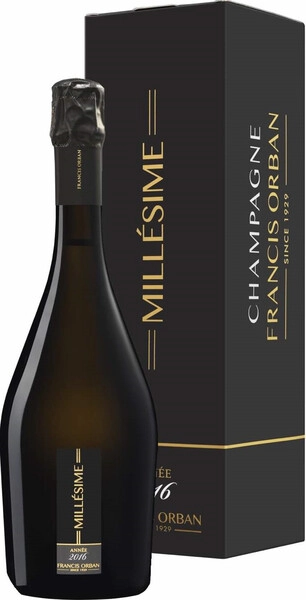 Шампанское Champagne Francis Orban, Millesime Extra Brut, Champagne AOC, 2016, gift box