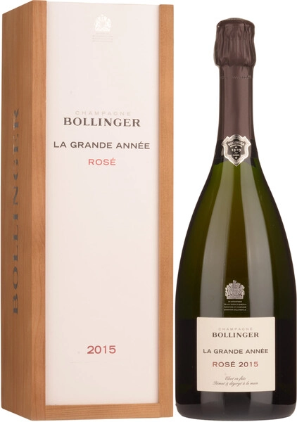 Шампанское Bollinger, La Grande Annee Rose Brut, Champagne AOC, 2015, wooden box