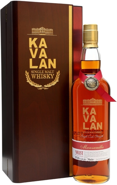 Виски Kavalan, Solist Manzanilla Single Cask (56,3%), wooden box, 0.7 л