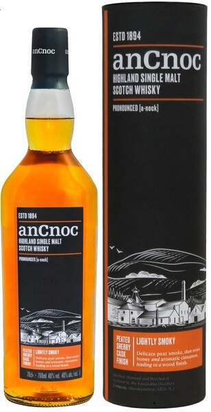 Виски "An Cnoc" Peated Sherry Cask Finish 9 Years Old, in tube, 0.7 л