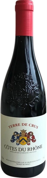 Вино Terre de Crus Rouge, Cotes du Rhone AOP, 2019