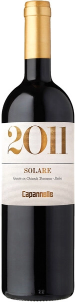 Вино Capannelle, Solare Vino da Tavola di Toscana Rosso IGT Sangiovese, 2011