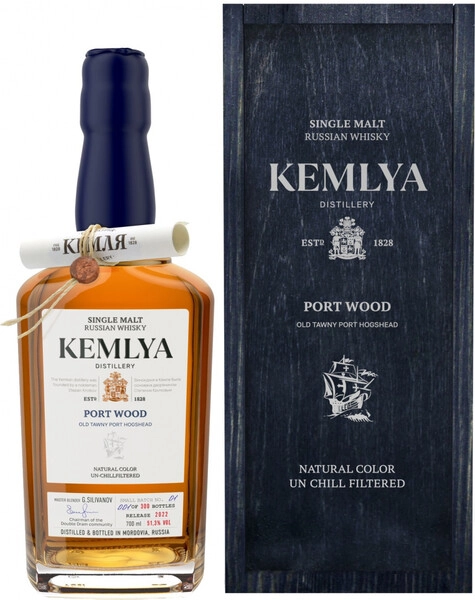 Виски Kemlya Port Wood, wooden box, 0.7 л