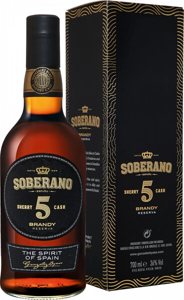 Бренди Soberano 5, gift box, 0.7 л