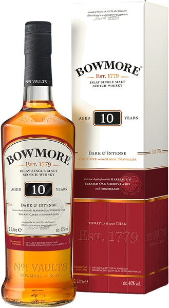 Виски Bowmore, Dark & Intense 10 Years Old, gift box, 1 л