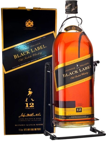 Виски Johnnie Walker, Black Label, with box swing, 4.5 л