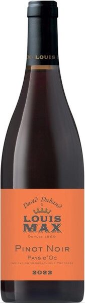 Вино Louis Max & David Duband, Pinot Noir, Pays d'Oc IGP, 2022