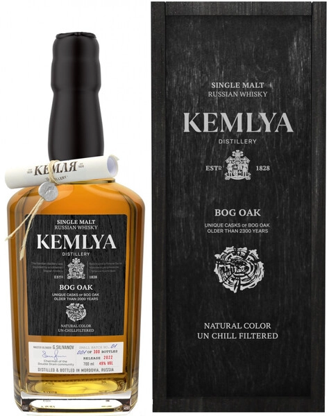 Виски Kemlya Bog Oak, wooden box, 0.7 л
