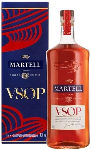 Коньяк Martell VSOP, gift box, 1 л