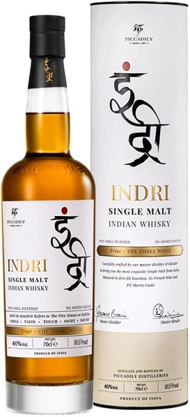 Виски Indri Single Malt, in tube, 0.7 л