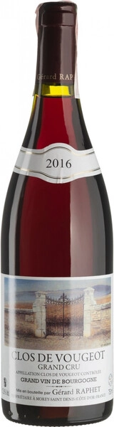 Вино Gerard Raphet, Clos Vougeot Grand Cru AOC, 2016