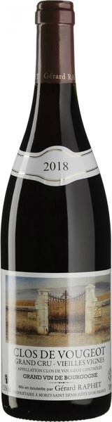 Вино Gerard Raphet, Clos Vougeot Grand Cru Vieilles Vignes AOC, 2018