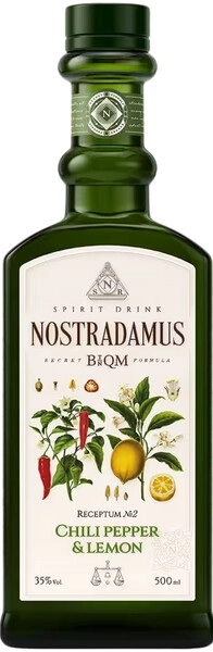 Ликер "Nostradamus" Chilii Pepper & Lemon, 0.5 л