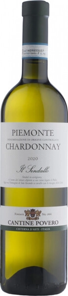 Вино Cantine Povero, Chardonnay Il Sendallo, Piemonte DOC, 2020