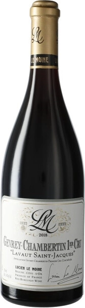 Вино Lucien Le Moine, Gevrey-Chambertin 1er Cru Lavaut Saint-Jacques AOC, 2018