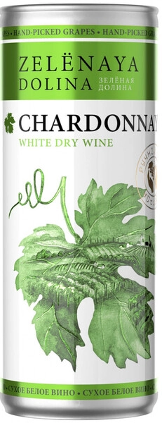 Вино Soyuz-Vino, "Zelenaya Dolina" Chardonnay, in can, 250 мл