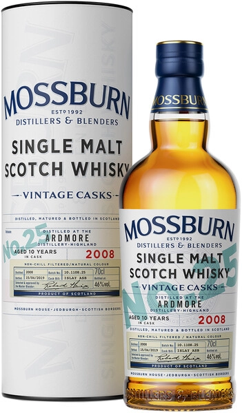 Виски Mossburn, Vintage Casks No.25 Ardmore, 2008, in tube, 0.7 л