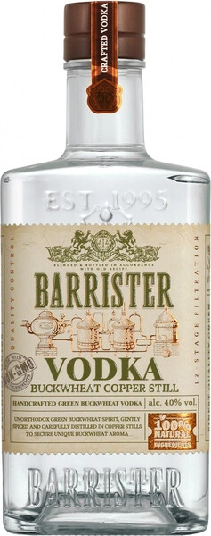 Водка Barrister Buckwheat Copper Still, 0.7 л