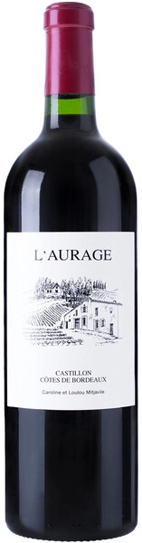Вино L'Aurage Castillon Cotes de Bordeaux AOC, 2020