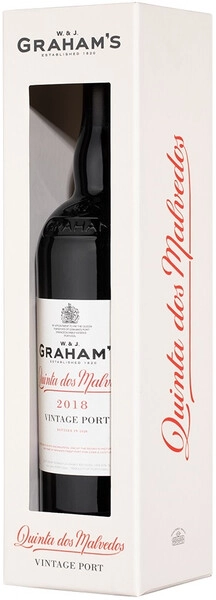 Портвейн Graham's, "Quinta dos Malvedos" Vintage Port, 2018, gift box