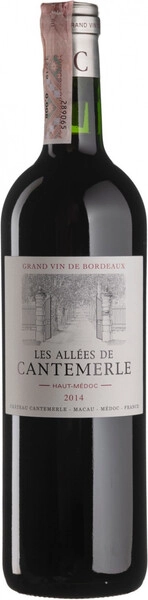 Вино Les Allees de Cantemerle, Haut-Medoc AOC, 2014