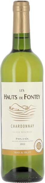 Вино Les Hauts de Fontey Cuvee Reservee Chardonnay, Pays d'Oc IGP, 2022