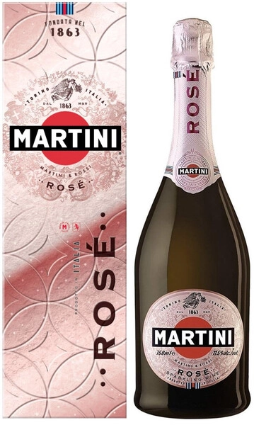 Игристое вино Martini Rose Extra Dry, gift box
