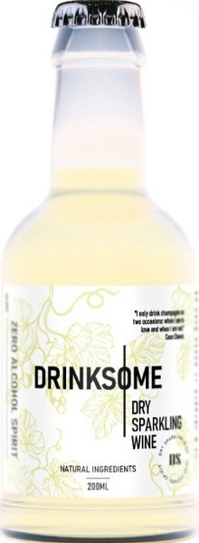 Игристое вино Drinksome Dry Sparkling Zero Alcohol, 200 мл
