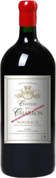 Вино Chateau Charron, Bordeaux AOC Rouge, 2019, wooden box, 5 л
