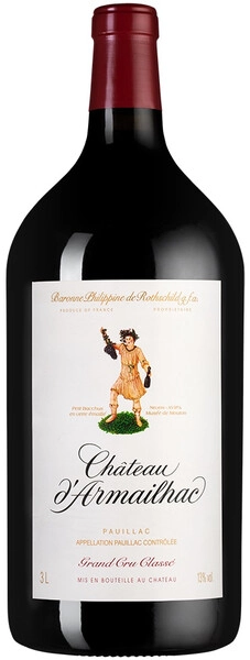 Вино Chateau d'Armailhac Pauillac AOC 5-me Grand Cru Classe, 2005, 3 л