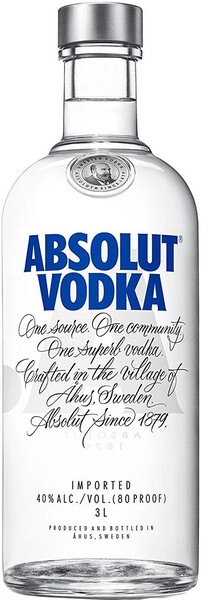 Водка Absolut, 3 л