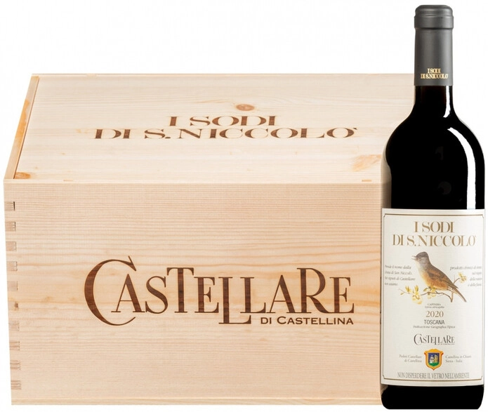 Вино Castellare di Castellina, I Sodi di San Niccolo, Toscana IGT, 2020, wooden box