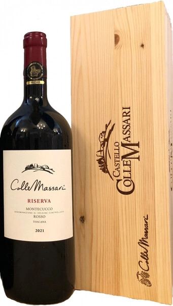 Вино "ColleMassari", Montecucco Rosso Riserva DOC, 2021, wooden box, 1.5 л