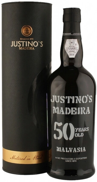 Вино Justino's Madeira, Malvasia Sweet 50 Years Old, Madeira DOP, in tube