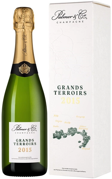 Шампанское Palmer & Co, Grands Terroirs, Champagne AOC, 2015, gift box