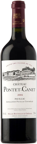 Вино Chateau Pontet-Canet, Pauillac AOC 5-me Grand Cru Classe, 2004
