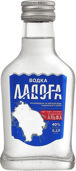 Водка "Ладога", Альфа, 100 мл