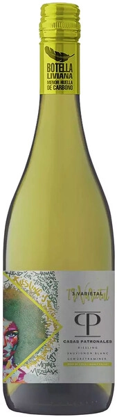 Вино Casas Patronales, "3. Varietal" Sauvignon Blanc-Riesling-Gewürztraminer, Maule Valley DO, 2025