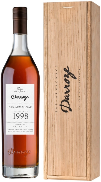 Арманьяк Darroze, Bas-Armagnac Domaine de Salie, 1998, wooden box, 0.7 л