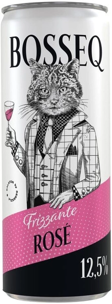 Игристое вино Bosseq Frizzante Rose, in can, 250 мл