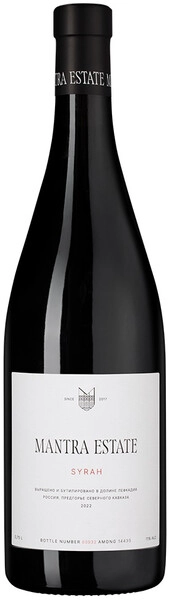 Вино Mantra Estate Syrah, 2022