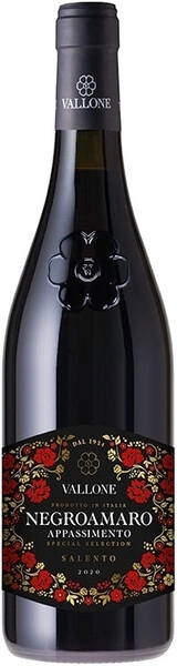 Вино Vallone, Negroamaro Appassimento Special Selection, Salento IGP, 2020