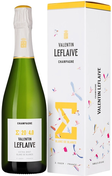 Шампанское Valentin Leflaive, Sigma Extra Brut Blanc de Blancs, Champagne AOC, 2020, gift box