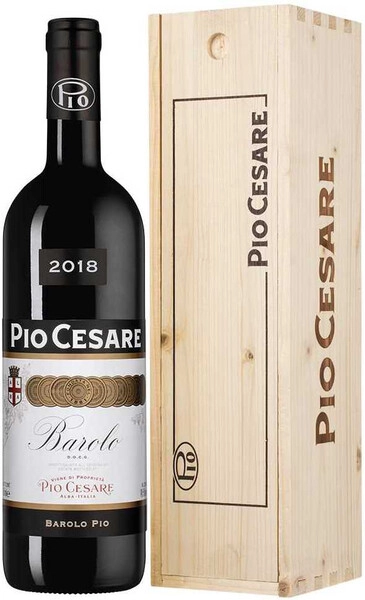 Вино Pio Cesare, Barolo DOCG, 2018, wooden box