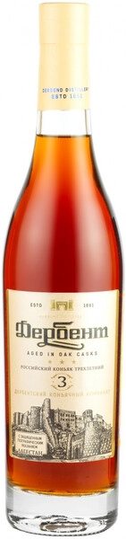 Коньяк Дербент 3 звездочки, 0.5 л