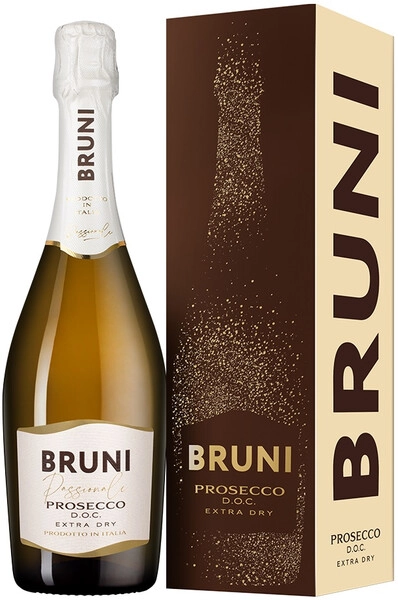 Игристое вино Bruni Prosecco DOC Extra Dry, gift box